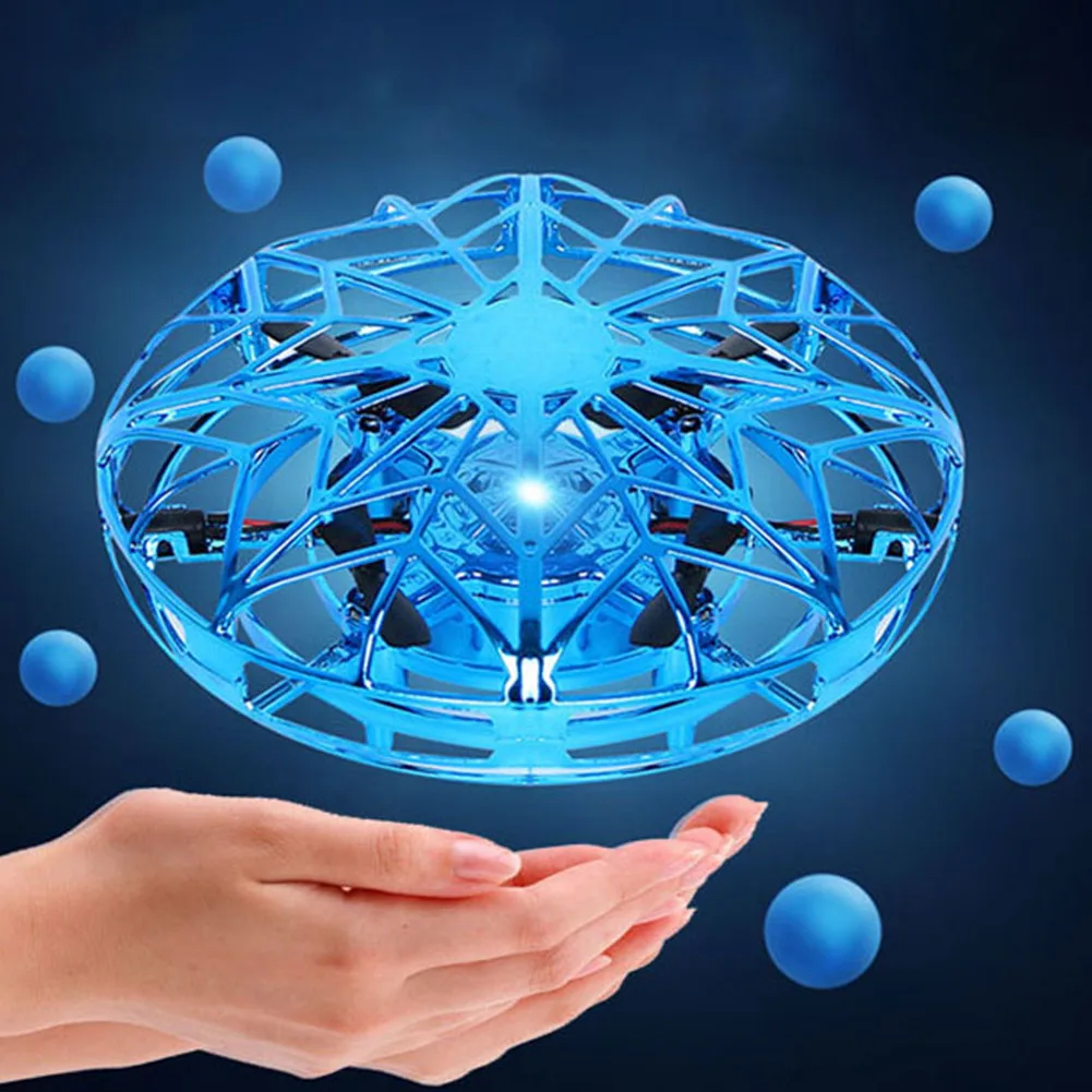 

UFO Flying Toy Mini Drone Helicopter Infrared Hand Sensing Aircraft RC Quadcopter Flying Plane Toys for Children Kids