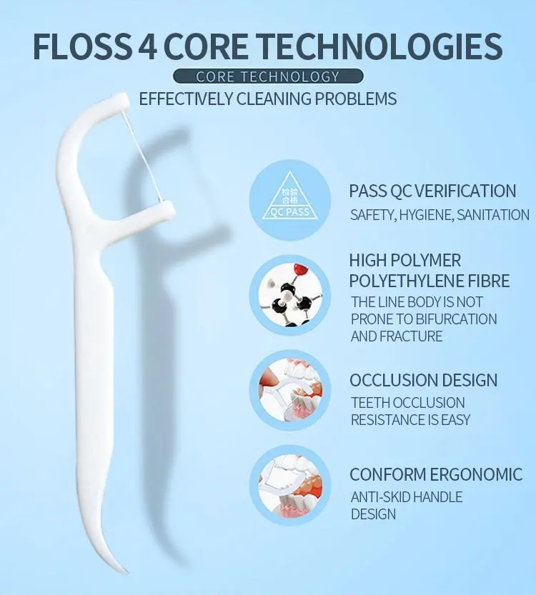 Dental Floss Stick 50/100pcs Tooth Cleaning Interdental Brush Pick Oral Hygiene Care 1 Bag Ultra-Fine