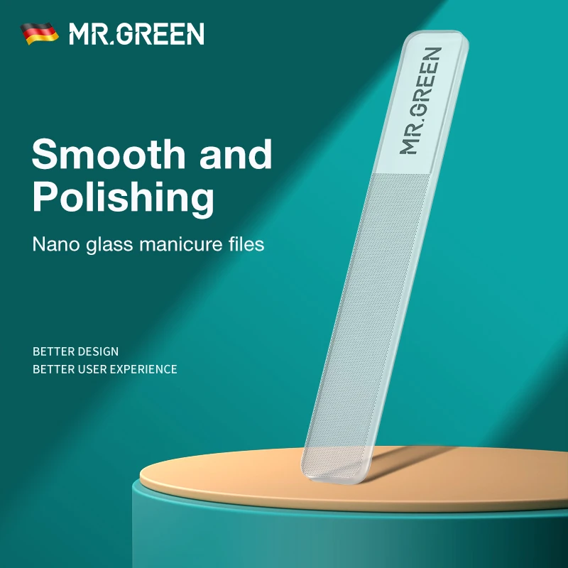  MR.GREEN  Nano Glass Nail Files Professional Polishing Manicure Art Tool  Washable make nails brighten easily like nail polish