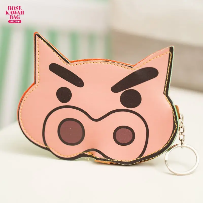 Crayon Shin-chan Bag Cartoon Plush Coin Purse Clip Buckle Coin Wallet  Kawaii Crayon Shin-chan Pendant Bag Pendant Cute Children - AliExpress