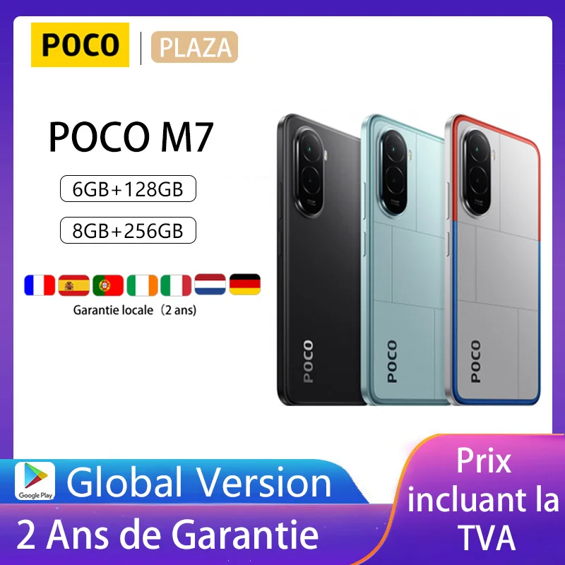 【Estreno mundial】POCO M7 versión Global Smartphone Snapdragon 685 7000mAh batería inmersiva 6,9 "FHD + pantalla NFC 33W carga