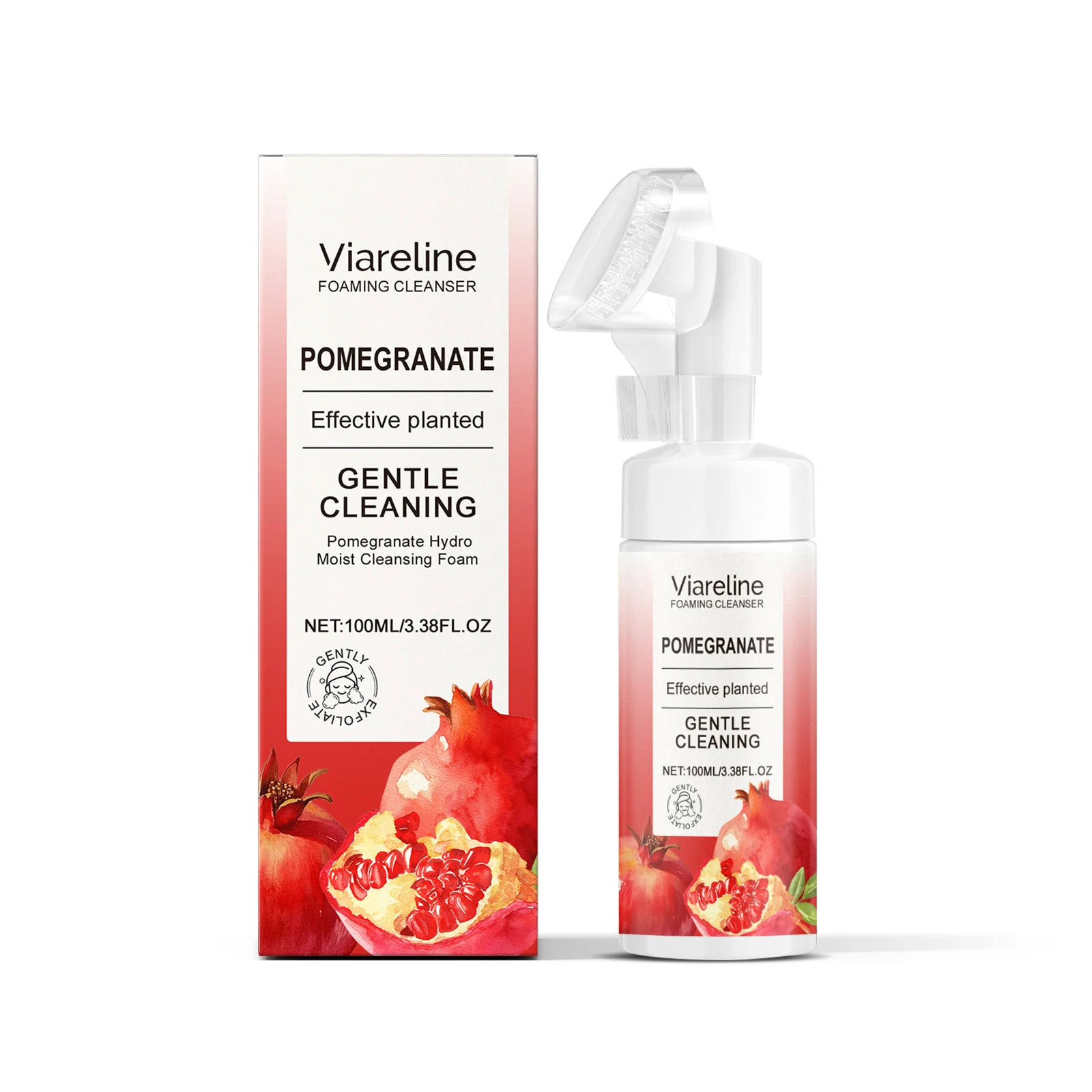 Pomegranate Foaming Facial Cleanser - Gentle Facial Cleanser with Refreshing, Rich Foam for Moisturization