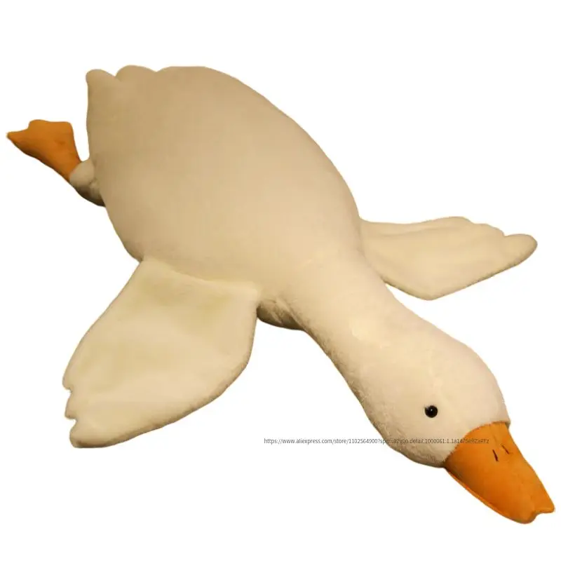 

Full Size 50-190CM Giant Duck Plush Pillow Dolls Lovely Goose Plush Mat Stuffed Soft Sleeping Cushion Creative Gift for Children