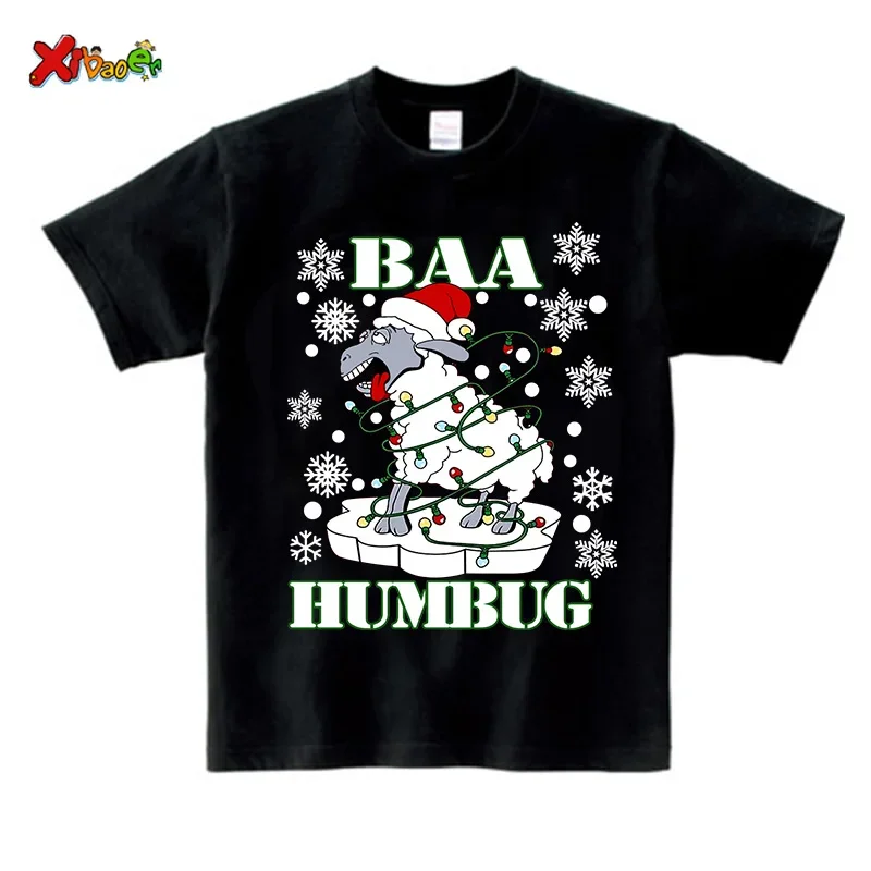 Conjunto de ropa familiar, ropa navideña a juego, Papá Noel negro, conjuntos a juego para niños, camiseta de niña de Feliz Año Nuevo, camiseta de fiesta para bebé
