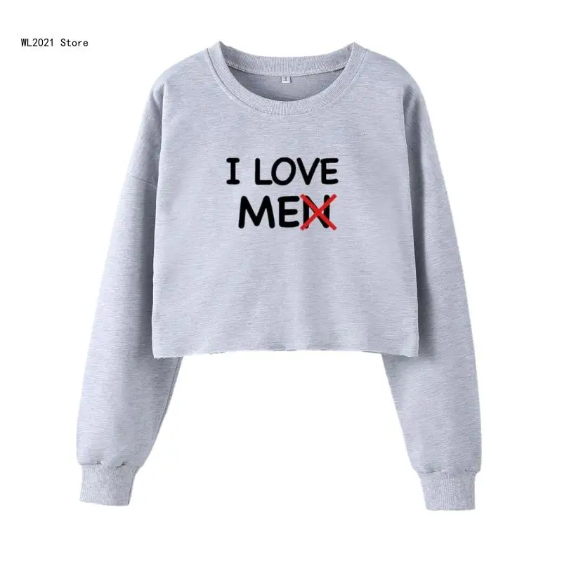 

Casual and Letter Print Sweatshirt for Women Neck Long Sleeve Tops