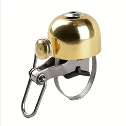 Classic Loud Bicycle Bell for Handlebars - Enhanced Sound for Road and Mountain Bikes (Golden)