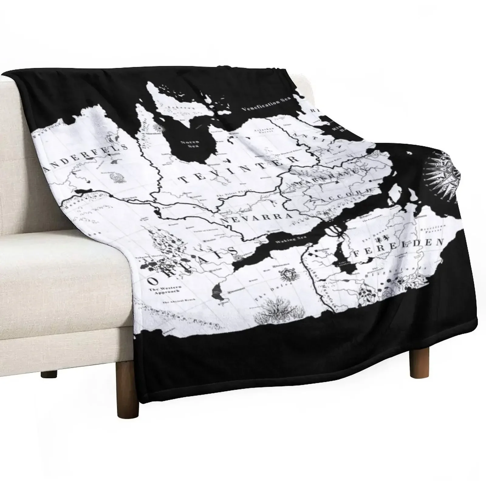 

Thedas Map Throw Blanket Dorm Room Essentials Fluffys Large funny gift Blankets