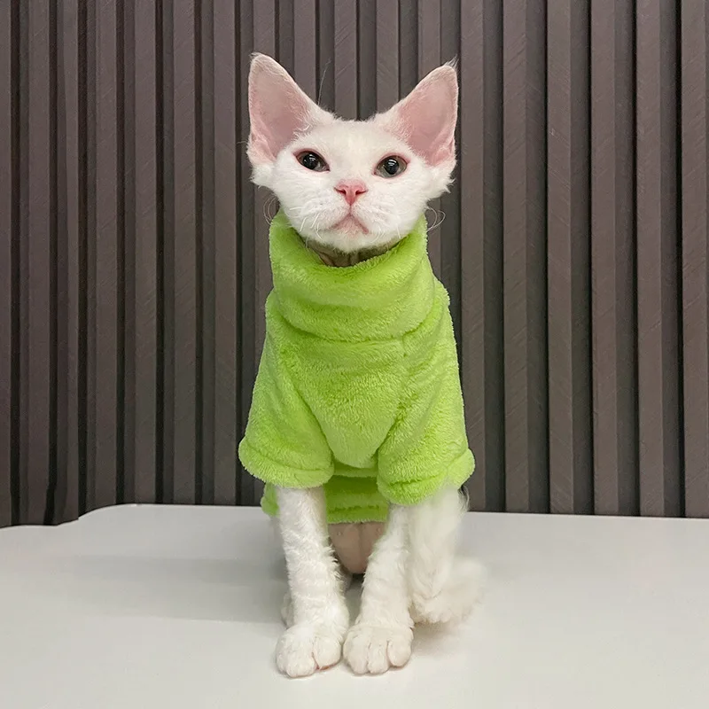 Sphynx Cat Turtleneck Coat for Small Medium Dogs Pet Clothes