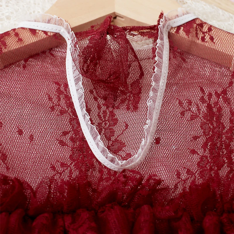 الوليد الدانتيل رومبير مع الملابس الداخلية ، فستان...