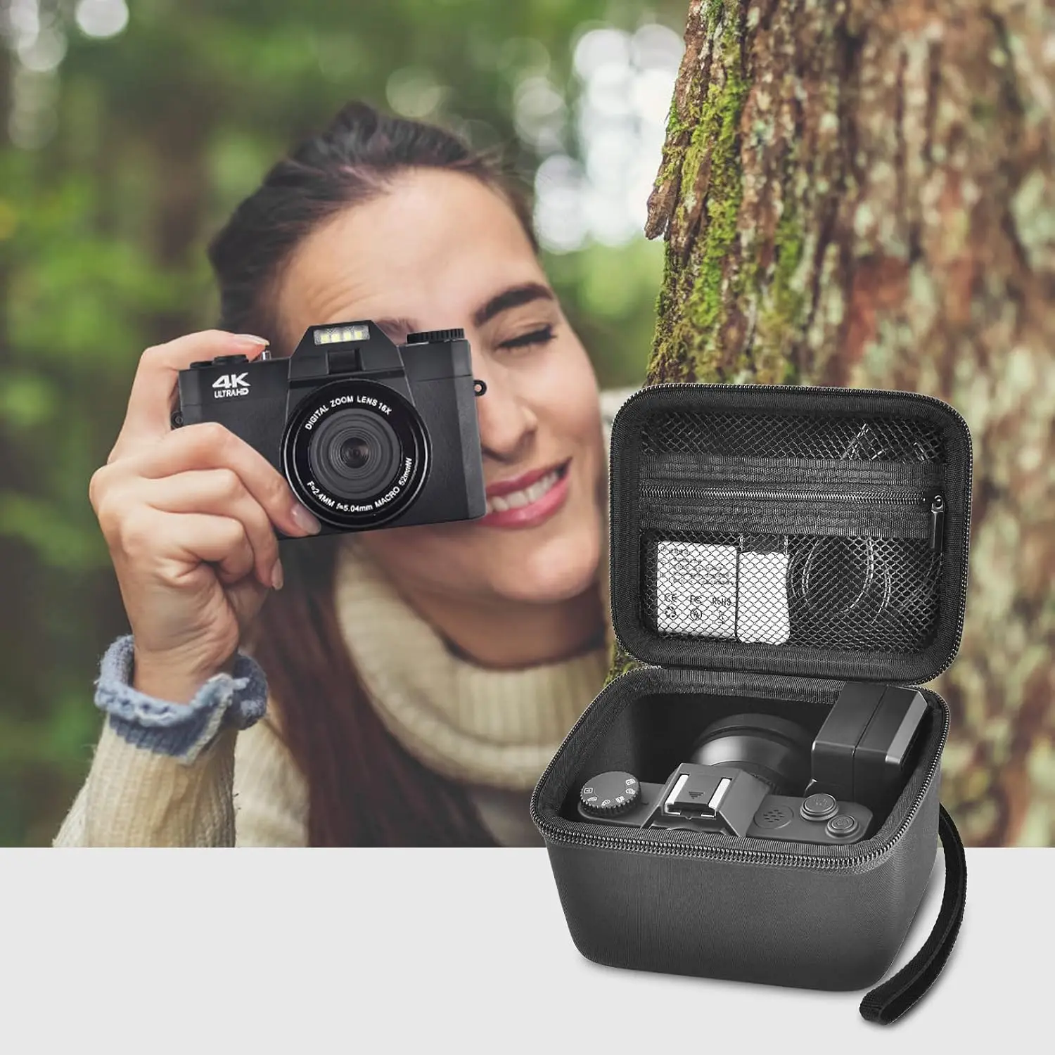 Vlogging Camera Case Compatible with Duluvulu VJIANGER JGIPL TEBNGIHNM 4K Digital Cameras For Youtube