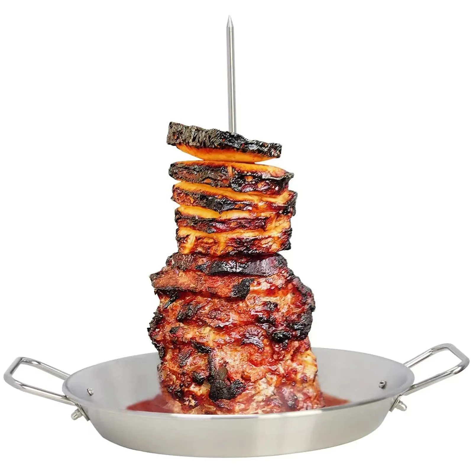 Vertical Skewer For Grill Brazilian Skewers For Home Made Tacos Al Pastor Shawarma Brazilian Churrasco Stainless Steel barbecue grill