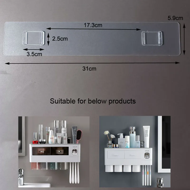 Adhesive Sticker Wall Mounted Toothbrush Holder Bathroom Kitchen Shelf Nail Free No-trace Strong Glue Adhesive Patch self adhesive glue pads