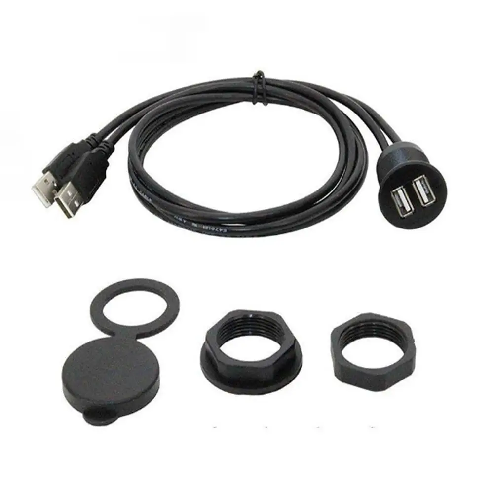 

Car Dashboard Flush Mount USB Dock Adapter Dashboard Panel 3.0 Port Male To Female Cable Extension Cable For Car Motorcycle B0Y7