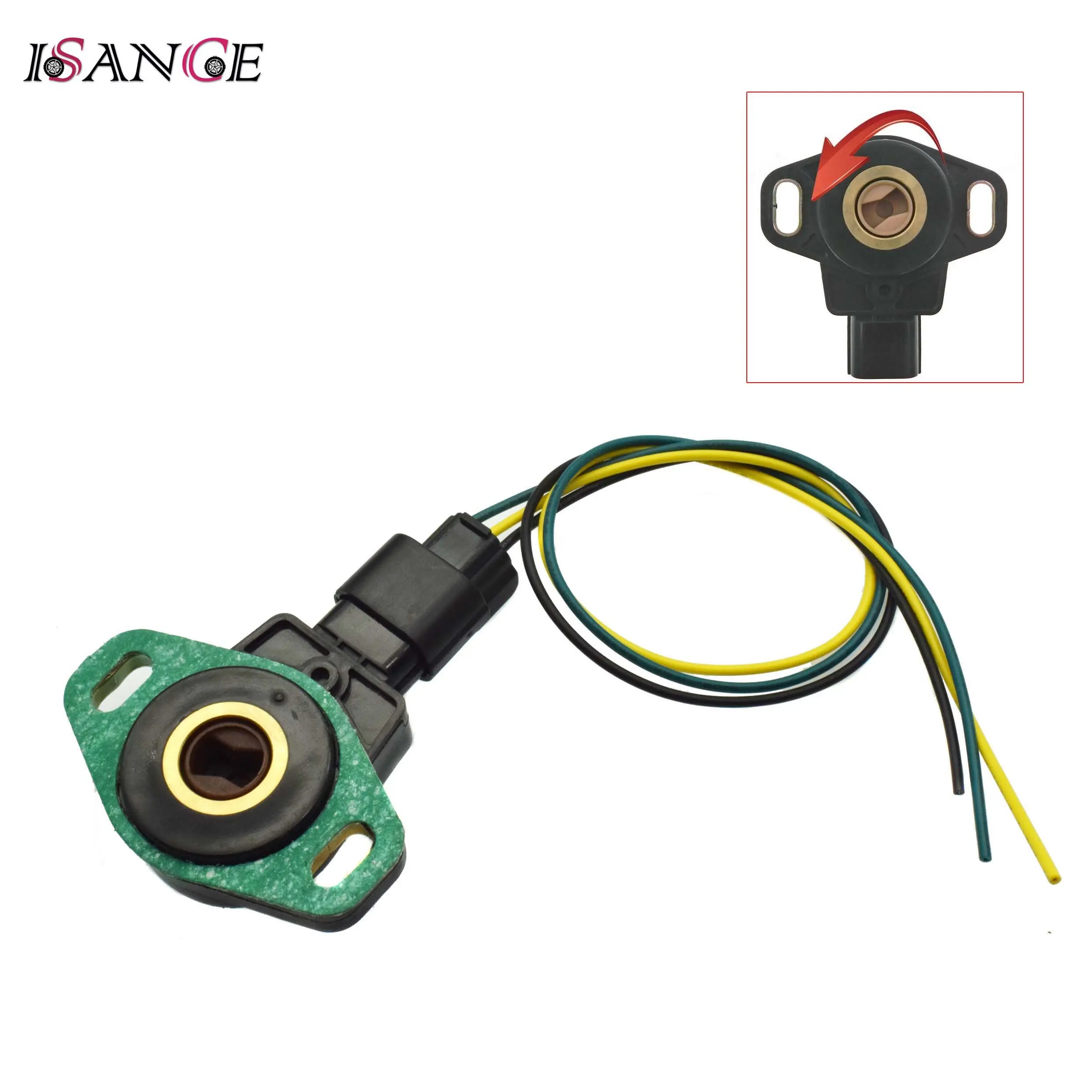 TPS THROTTLE POSITION SENSOR & CONNECTOR HARNESS PLUG FOR HONDA CIVIC CR-V & ACURA RSX 16402-RAA-A01 16402-RAC-A01 16402-RAC-A00