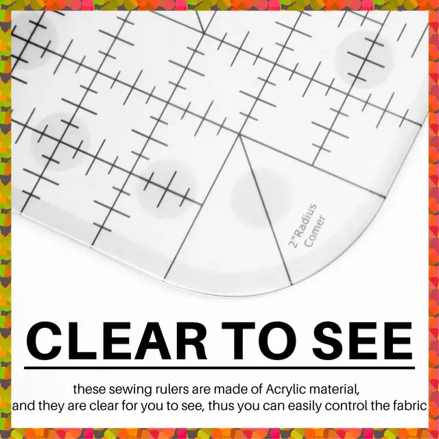 DIY Curved Corner Cutter Curved Corner Quilting Ruler - Acrylic Sewing ...