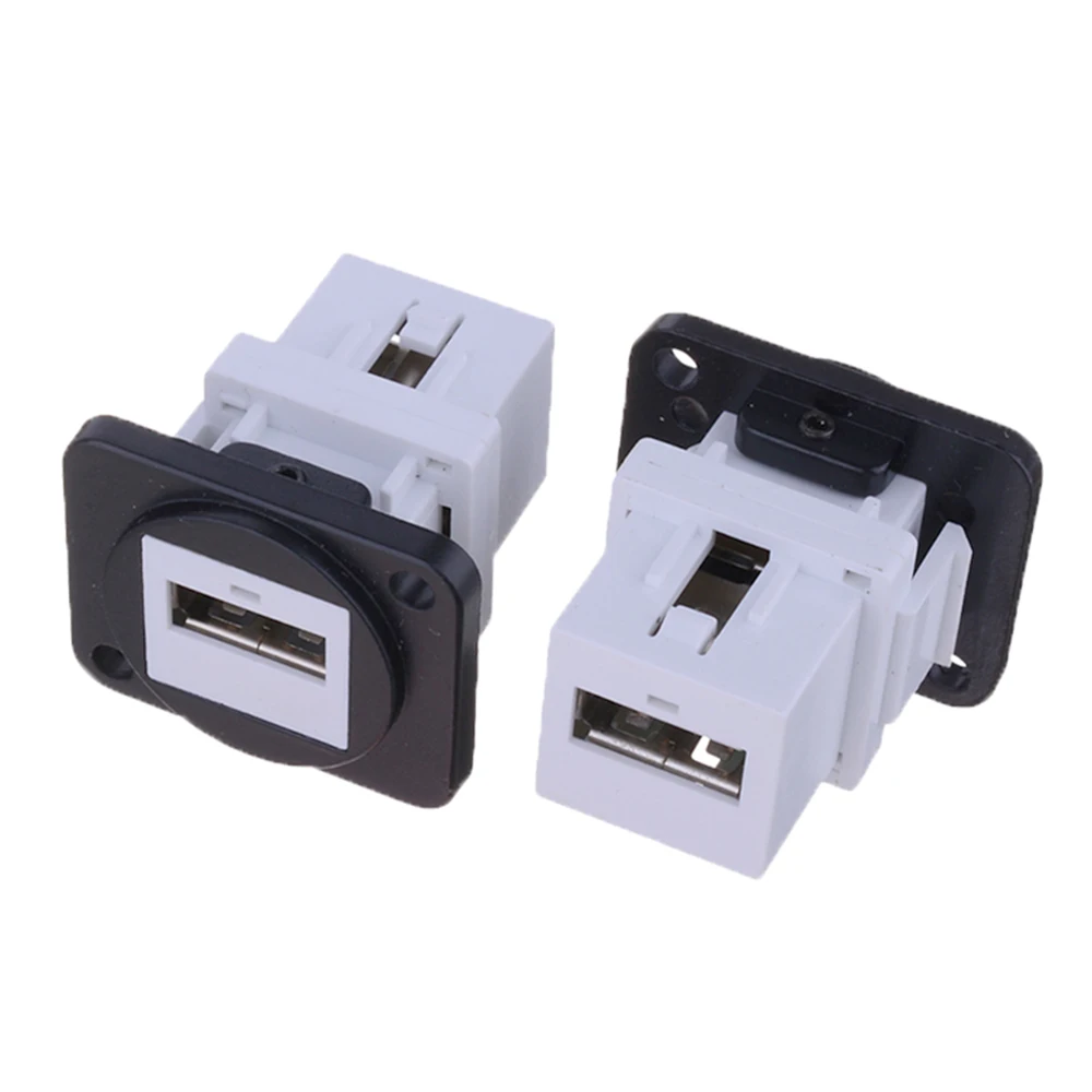

New USB 2.0 Connector Panel Mount Chassis Connector High Quality Soldering Free USB2.0 Panel Mount DIY Jack Socket
