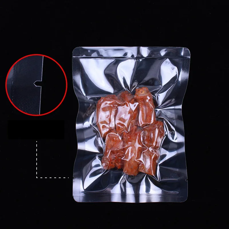High Temperature Cooking Vacuum Clear Packaging Freezer Food Saver Bags Meat Snacks Storage Heat Sealing Plastic Package Pouchs 4
