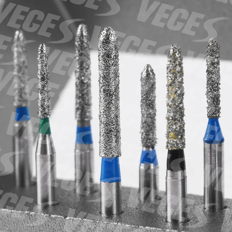 

10pcs/set Dental Diamond Burs SO Series For High Speed Drill Bits Set FG Dental Grinding Dental Polishing Burs 1.6mm Shank