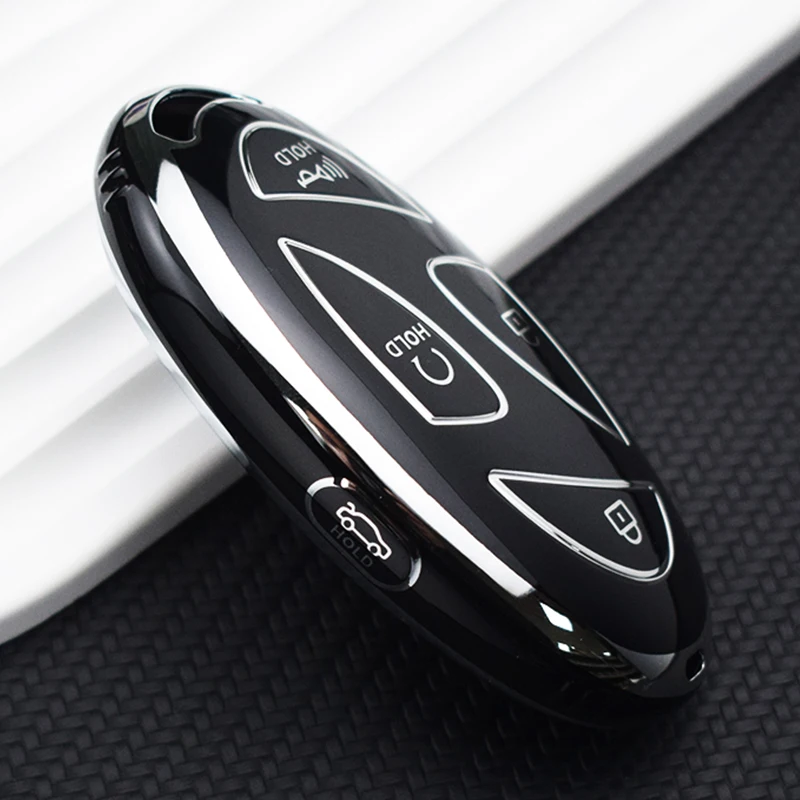 KUNIO Sleutelhoes geschikt voor Hyundai Ioniq 6 Grandeur GN7 KONA 2023 2024 EV SX2 Grand Prix Azera metalen behuizing sleutelbescherming sleutelhanger 7 toetsen zilver