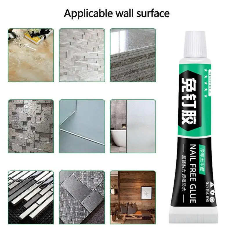 No More Nails Invisible White Instant Grab Adhesive Glue Multifunctional And Universal Super Glue Paper Ceramic Metal Stone