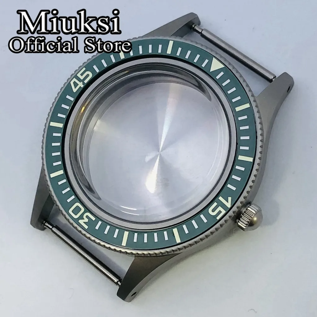 Miuksi 40mm Retro Watch Case with Domed Glass and Luminous Bezel