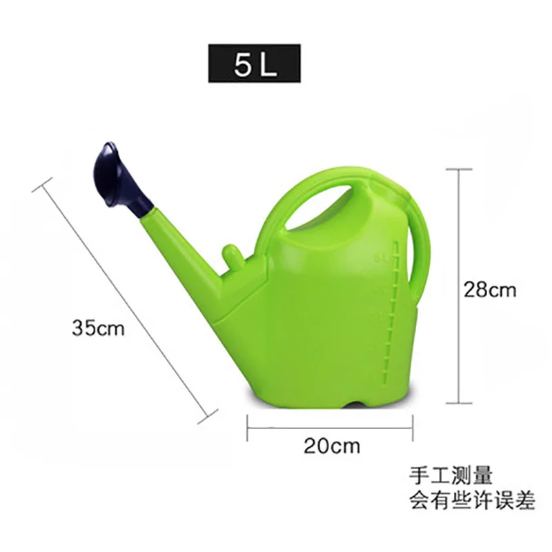 Large Capacity 5L Watering Can Long Spout Portable Manual Irrigation Small Spray Bottle Thickening Plant Watering Pot for Indoor