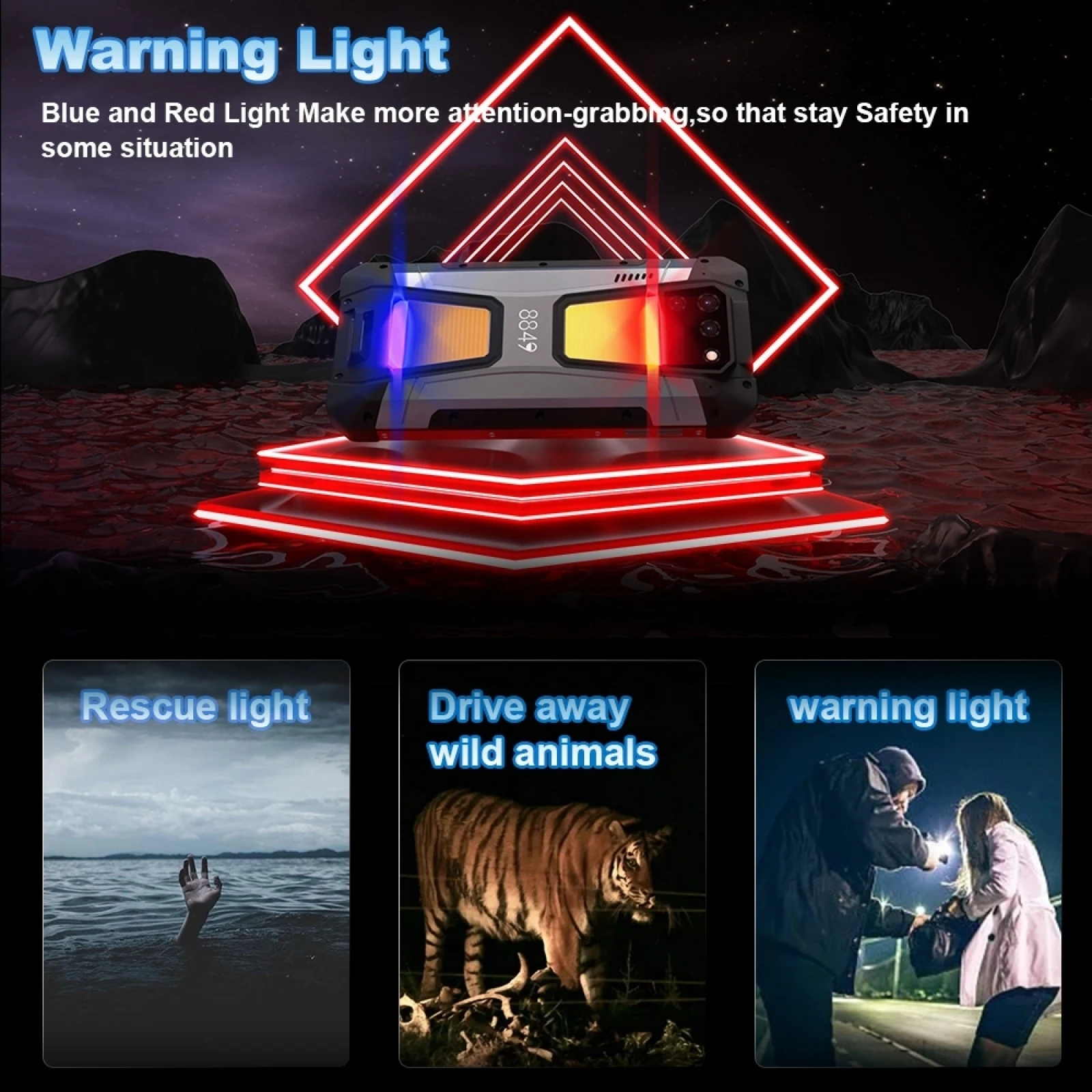 Unihertz 8849 Tank 2 Laser Projector Rugged Phone 108MP Camera 12GB+512GB 15500mAh Camping Light Night Vision NFC Unlock Cellpho 2