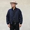 Sauce Zhan  Mens Jacket vintage golf Jacket Denim Jacket for Man Classical Gentleman Work Coats Indigo Regulat Fit 3