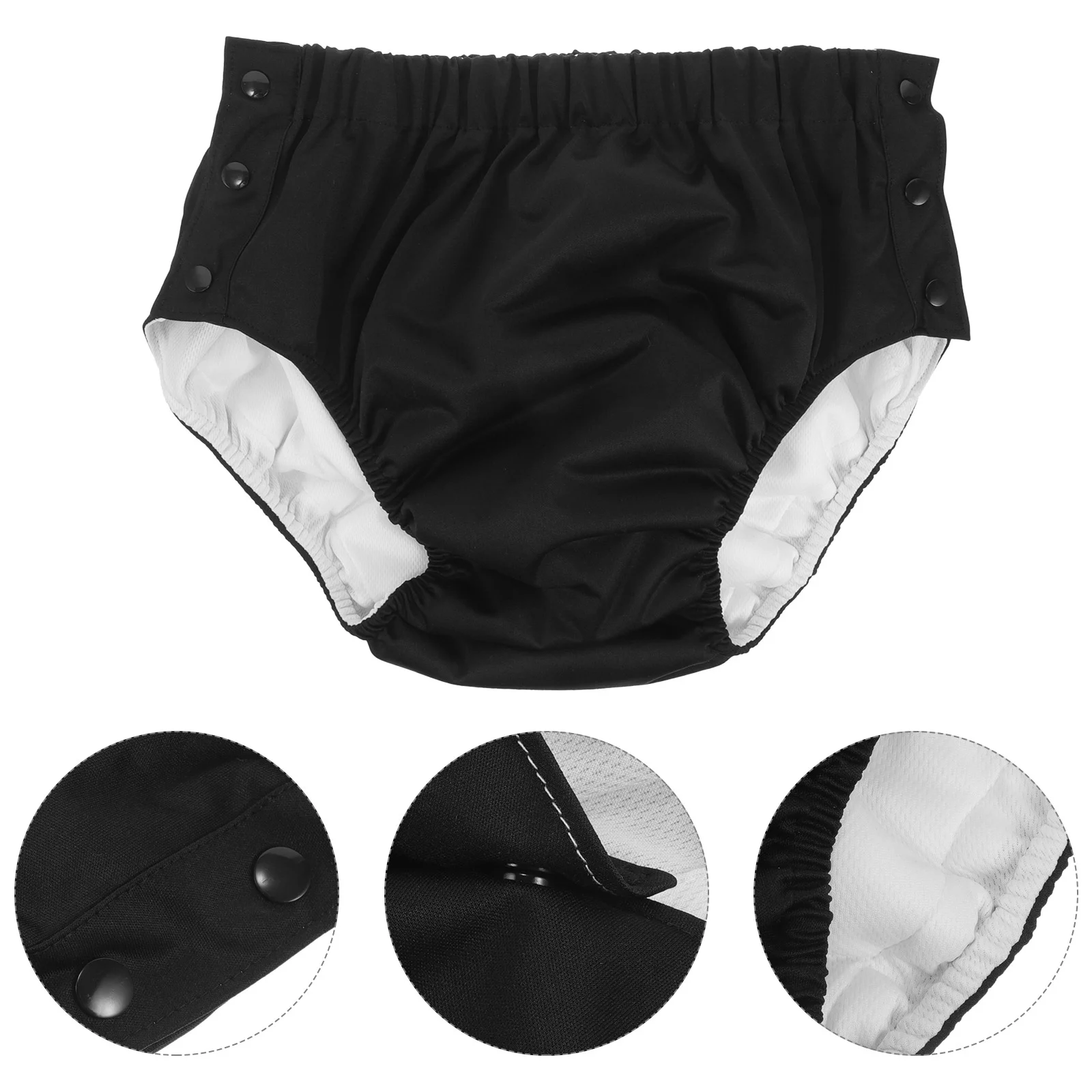 Elderly Incontinence Underwear Waterproof Anti Leak L Code Gray Cotton Diaper Pants Reusable Washable Adjustable Strap for Home 4