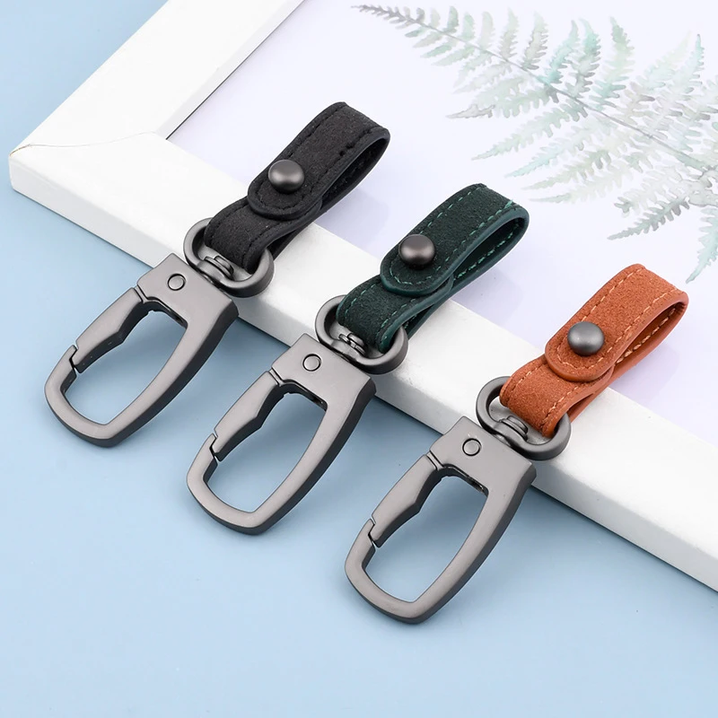 Handmade Leather Keyring - Retro Cowhide Key Holder & Organizer