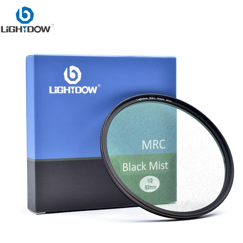 

Lightdow Slim MRC 1/2 1/4 1/8 Black Mist Diffusion Lens Filter 49-82mm for Special Effect Video Film Portrait Shoot