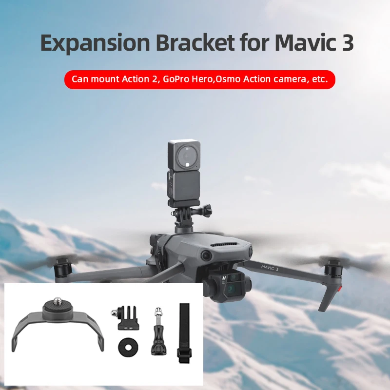 Kit Di Montaggio Per Estensione Superiore Per Dji Mavic 3/3 Classic Drone Camera Fill Light Staffa Per Dji Action/Gopro/Insta360 Accessorio Drone