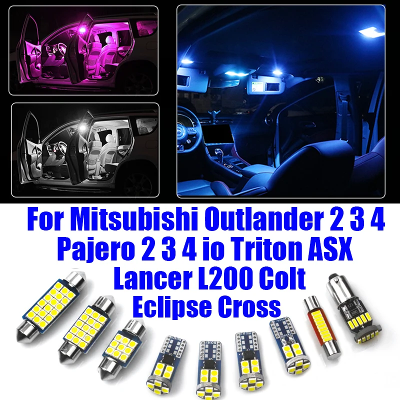 

For Mitsubishi Outlander 2 3 4 Pajero 2 3 4 io Lancer L200 Triton ASX Montero Sport Colt Eclipse Cross Car LED Light Accessories