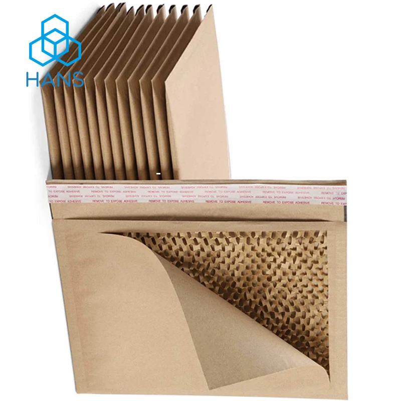 자연 벌집 패딩 봉투 scushioningbiodegradable 포장 clothingkraft 메일러 벌집