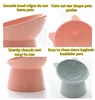 Cat Bowl High Foot Dog Bowl Neck Protector Cat Pet Food Water Bowls Anti-tip Binaural Pets Feeding Cat Accessorie Dessert Bowls 6