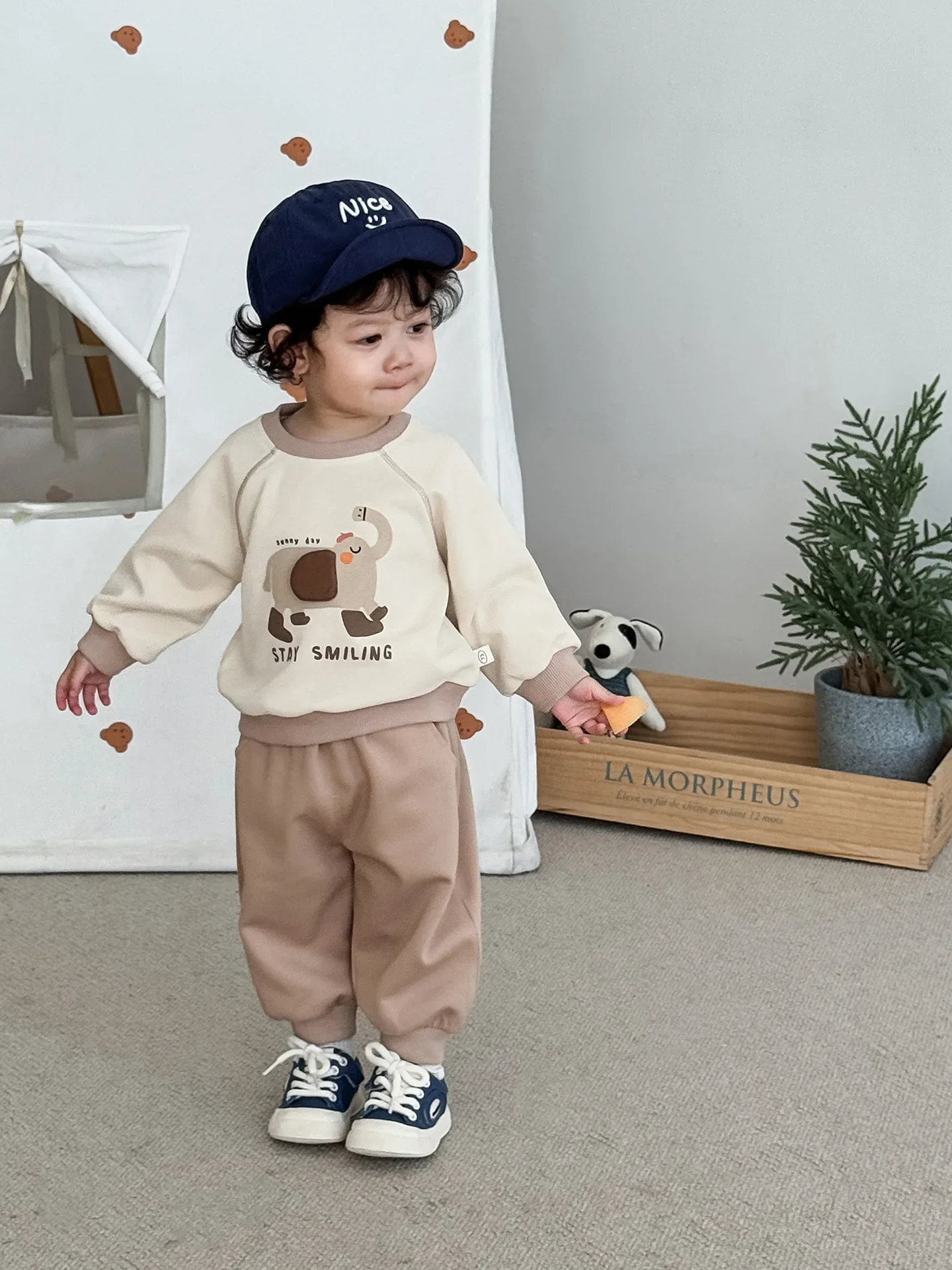 Kids Animal Hoodie and Sports Pants Set