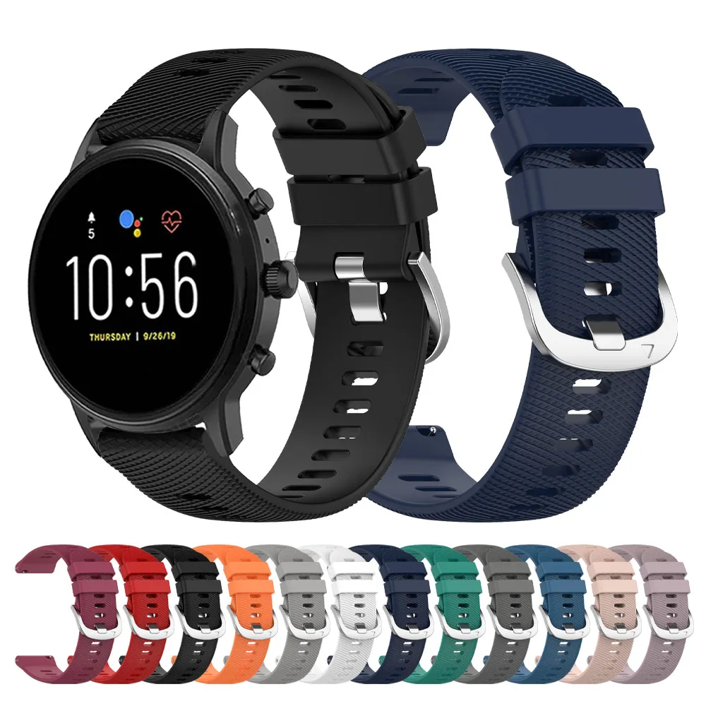Enhanced Silicone Sport Strap, available in 20mm and 22mm sizes – Comfortable, Durable, and Stylish Bracelet Belt Replacement Wristband.