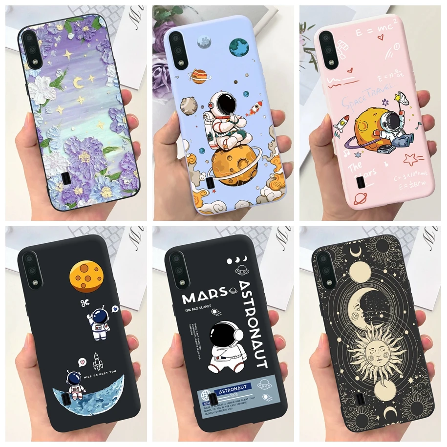 Чехол для Samsung Galaxy A01, задняя крышка, милый астронавт, космос, мягкие силиконовые чехлы для телефонов Samsung M01, задняя крышка