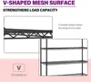 48"L×18"W×82"H Wire Shelving Unit Storage Cart Metal Shelf Rolling Utility Cart 2100Lbs Capacity, Black 5