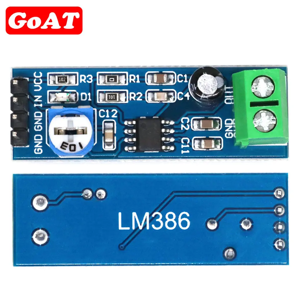 5Pcs Audio Amplifier Module, LM386 Electret Microphone Amplifier Module