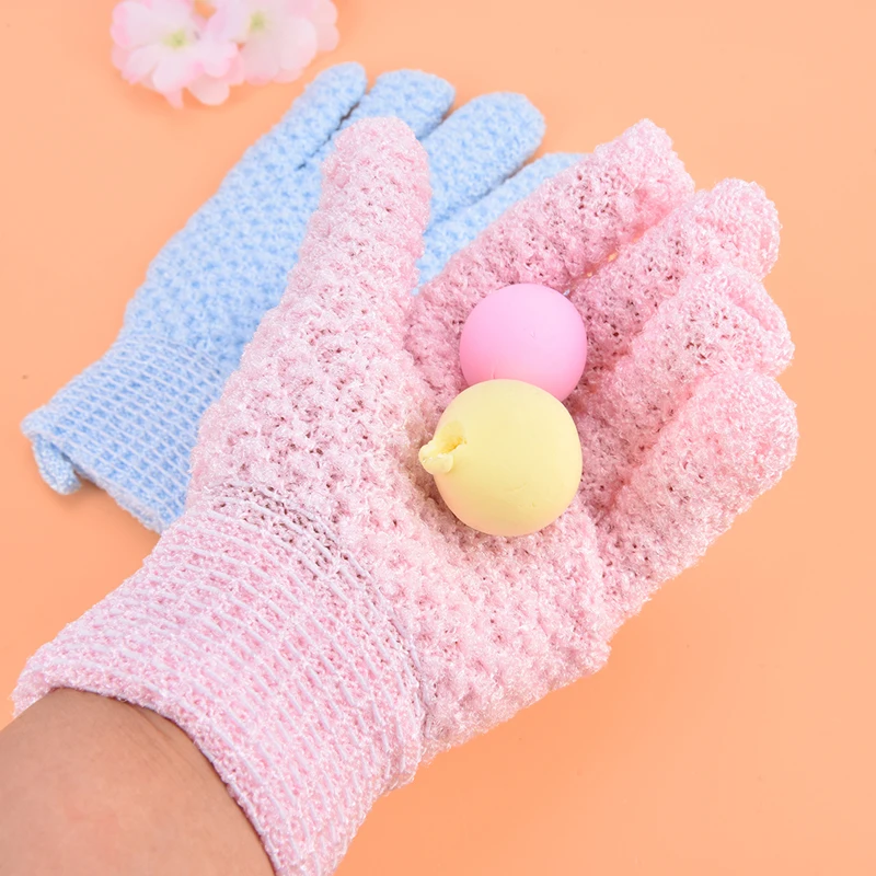 1pc Bath For Peeling Exfoliating Mitt Gloves For Shower Body Brush Fingers Towel Body Massage Sponge Wash Moisturizing SPA Foam 3