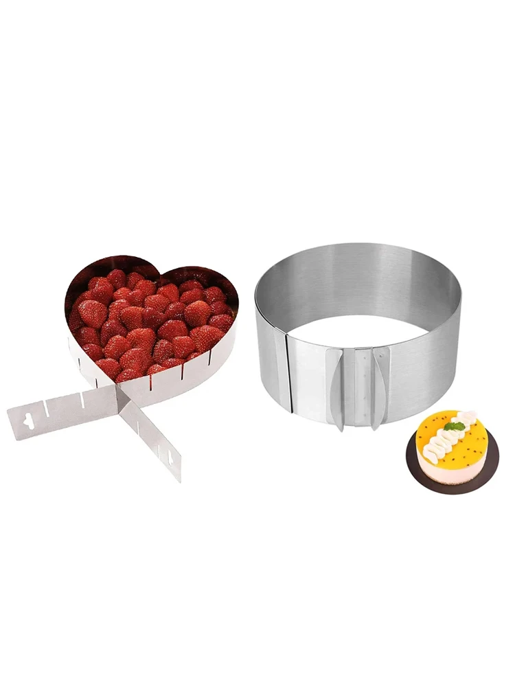 Description Picture 4 of itemAdjustable Size Cake Mold Cake Making Stainless Steel Chocolate Chip Cookies Muffins Mousse Dessert Cake Decorating Baking Tools