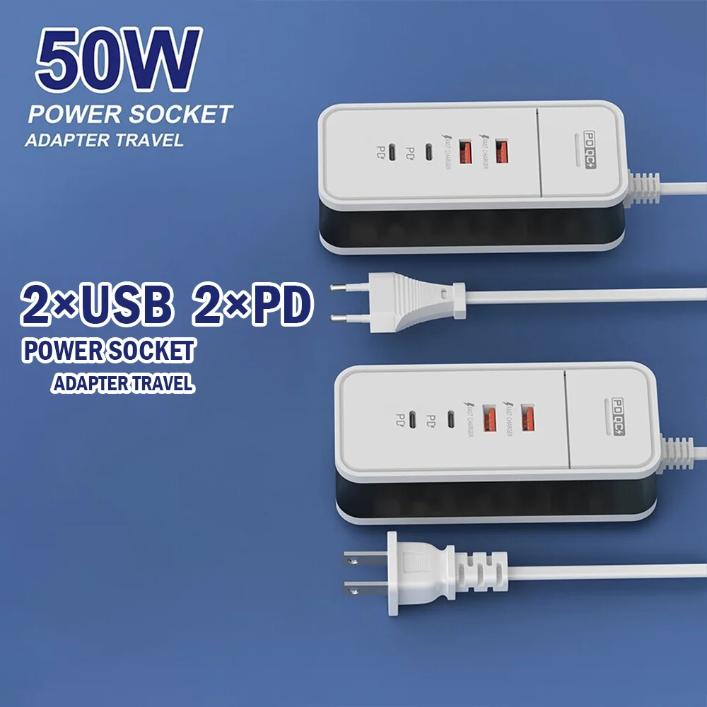 4 Port USB Charger QC 3.0 3.1A Travel Charger Fast Charging Wall Charger For iPhone 15 Xiaomi Samsung Phone Travel Power Adapter BEST SELLERS