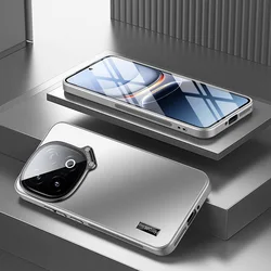 Fully Enveloped Retractable Glass Lens Holder Protective Case Cover for iQOO Neo 9 (Silver)