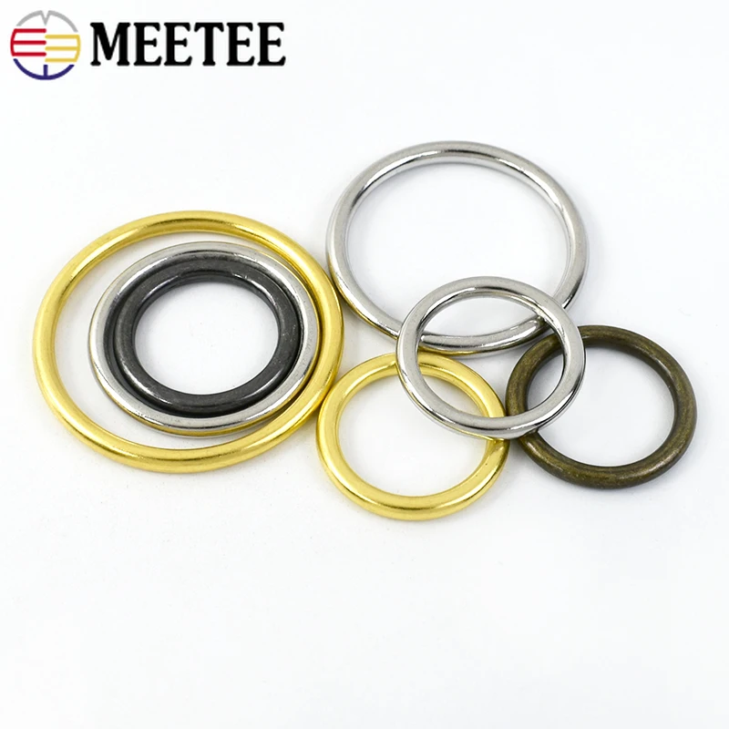 10Pcs 20-50mm 금속 O 링 버클 가방 공예 키 체인 링 커넥터 후크 웨빙 스트랩 조절기 걸쇠 DIY 하드웨어 액세서리