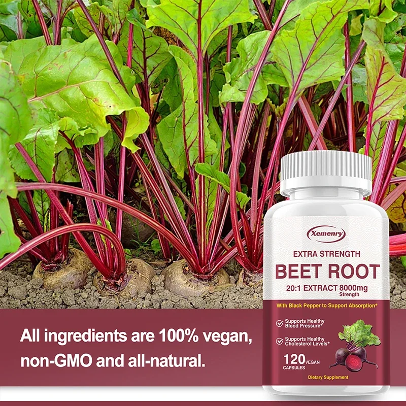 Beet Root Capsules Supports Blood Pressure Athletic Performance Digestive Immune System