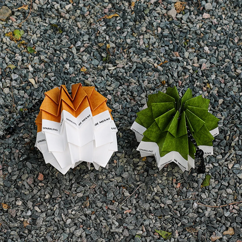 DIY Outdoor Camping Light Shade Waterproof Snap Button Hanging Lantern Cover Folding Camping Lampshade for Outdoor Tent