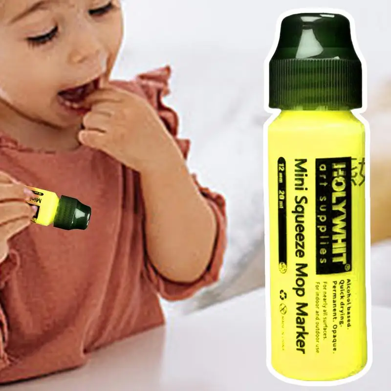 Graffiti Marker Highlighting Acrylic Paint Marker 12mm/20ml Refillable Paint Fluorescent Signature Pen Graffiti Supplies