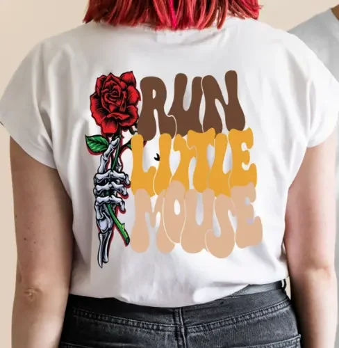 Run Little Mouse T Shirt Haunting Adeline Zade Smutty Book Maniche Lunghe O Corte