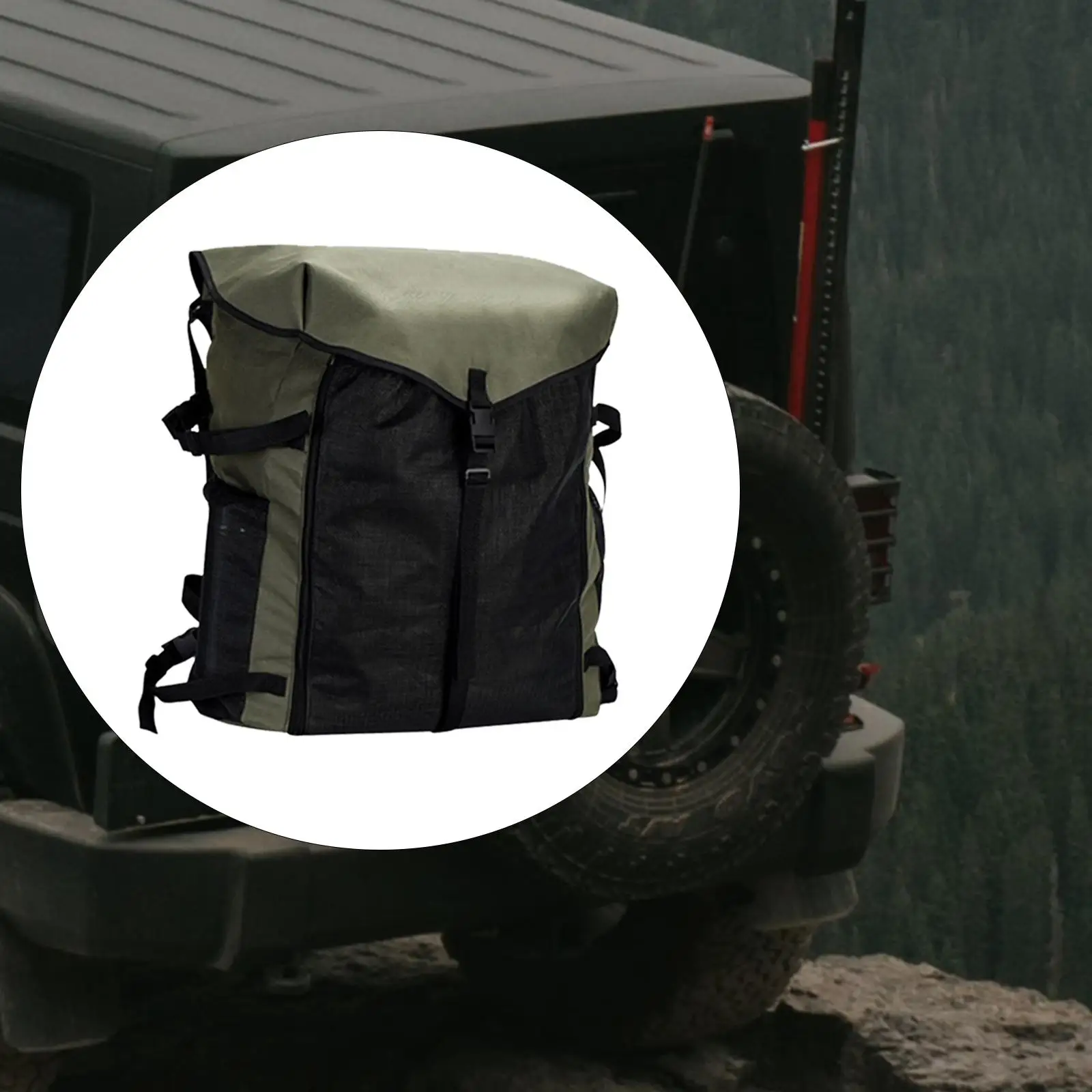 Spare Tire Storage Bag Oxford Cloth for RV Outdoor Truck SUV Off-road Recovery Gear